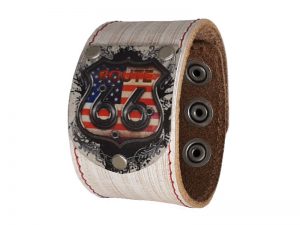 Armband Biker Route66 Vintage weiss