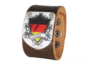 Lederarmband Deutschland Vintage braun 4cm breit