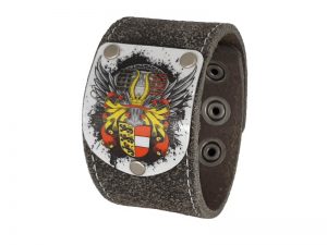 Armband Kärnten Flügale mit rustico grau Leder