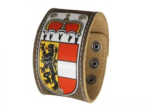 Armband Salzburg mit Wappen Rustico Trachtenbraun 4cm