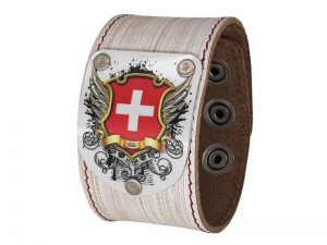 Armband mit Schweiz Wappen weiss