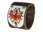 Armband Tirol mit Wappen rustico trachtenbraun 5cm