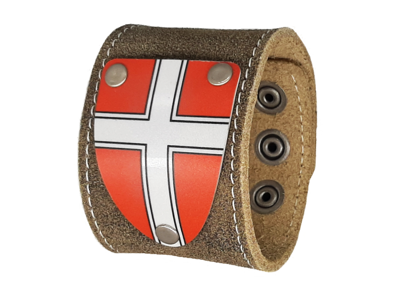 Lederarmband Wien mit Wappen rustico trachtenbraun 5cm