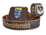 Ledergürtel Niederösterreich Deluxe mit Österreich Armband