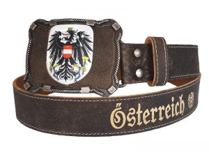 Österreich Gürtel Deluxe mit Lederprägung