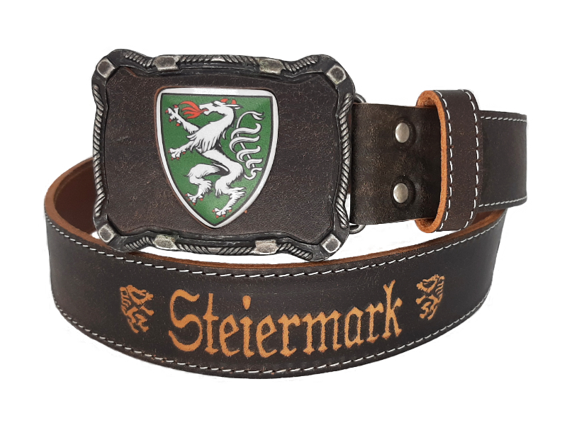 Steiermark Gürtel mit Wappen Deluxe