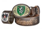 Ledergürtel Steiermark Premium mit Armband Österreich
